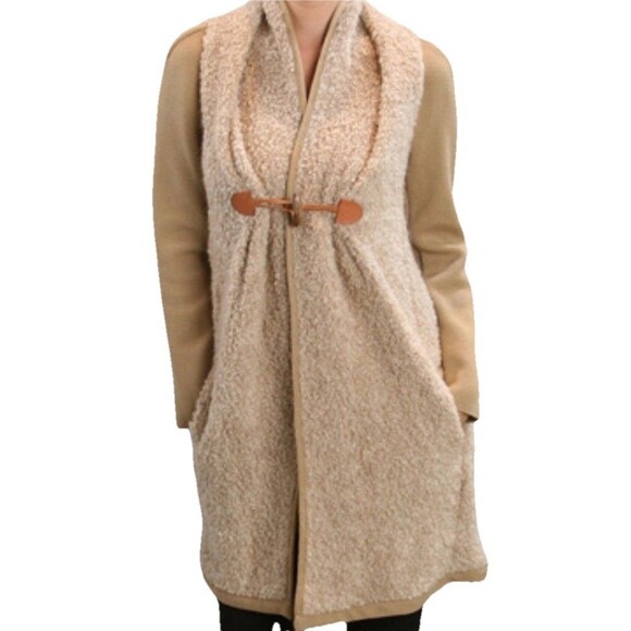 PHILOSOPHY DI ALBERTA FERRETTI Mohair Alpaca Toggle Cardigan Sweater Jacket Sz 6 - Picture 1 of 12